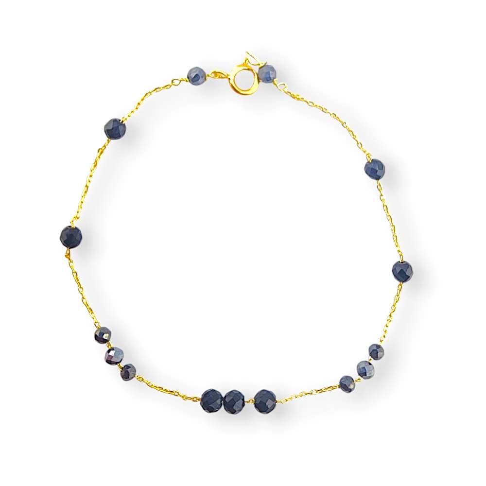 18K GOLD HEMATITE BRACELET