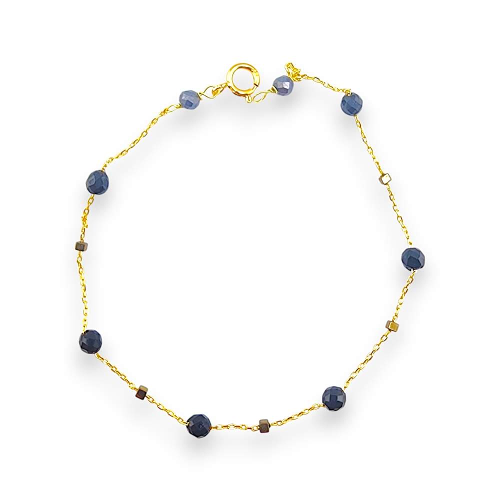 18K GOLD NAVY CUBIC BRACELET
