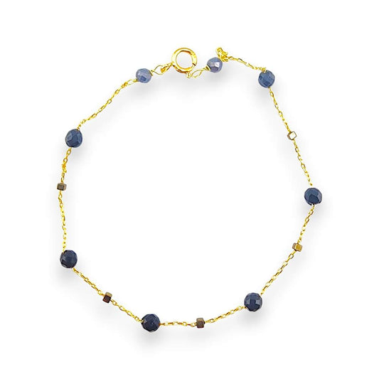 18K GOLD NAVY CUBIC BRACELET