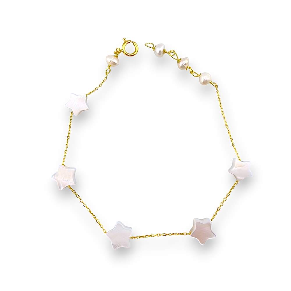 18K GOLD STAR SHELL BRACELET