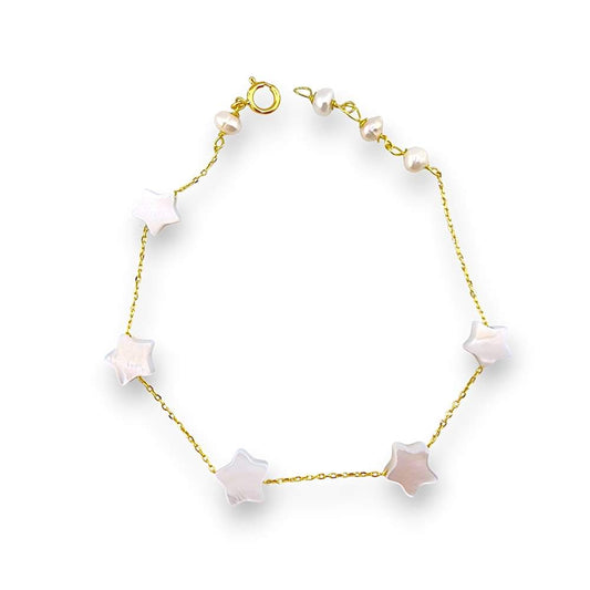 18K GOLD STAR SHELL BRACELET