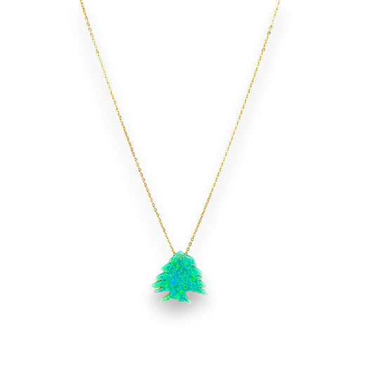 18K OPAL CEDAR NECKLACE
