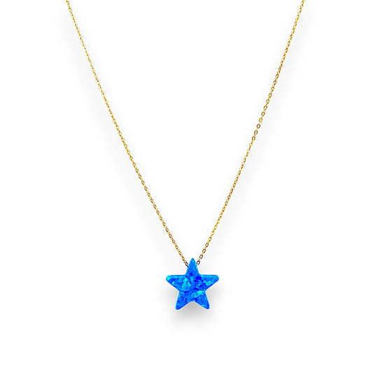 18K GOLD OPAL STAR NECKLACE