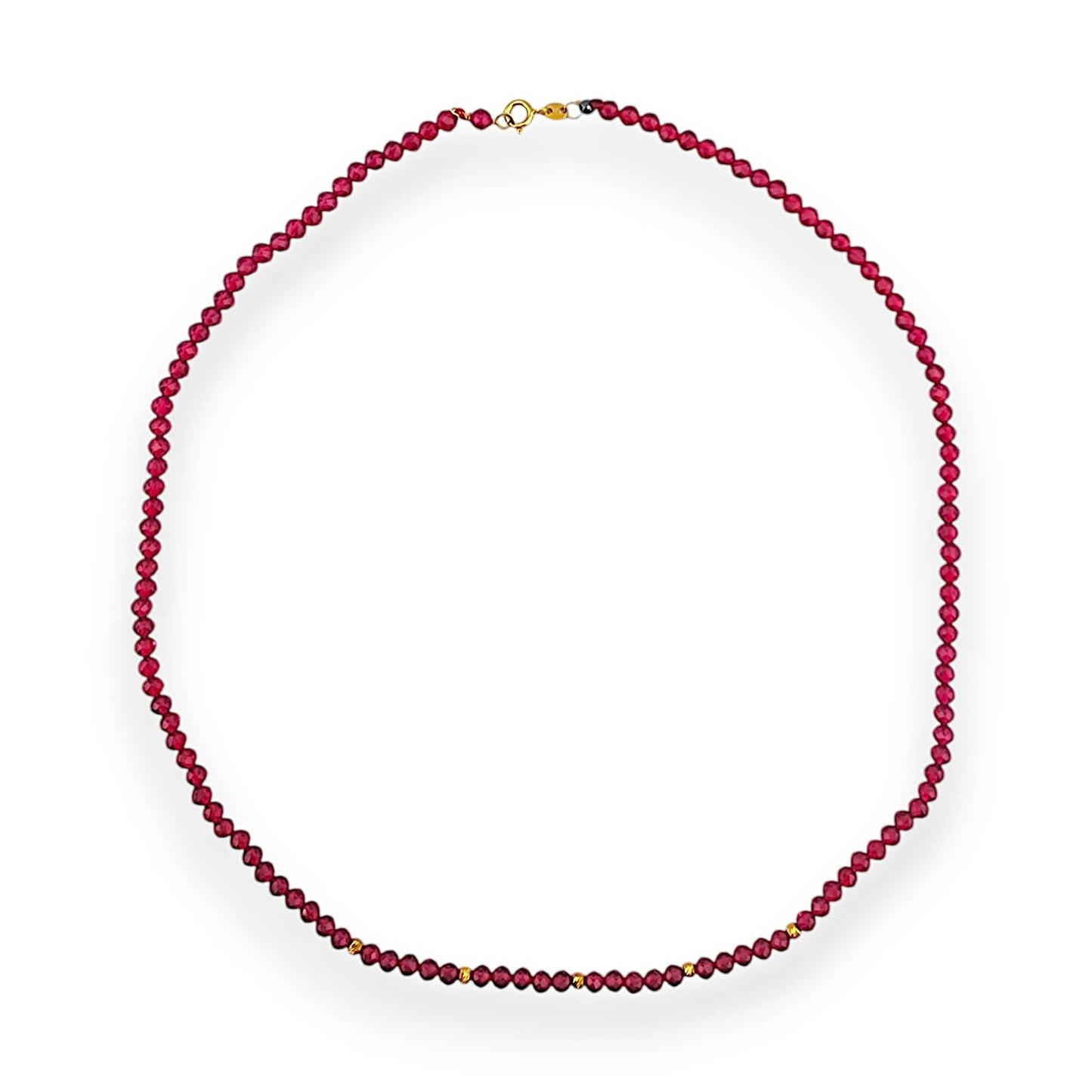 18K GOLD RED CUBIC CHOKER