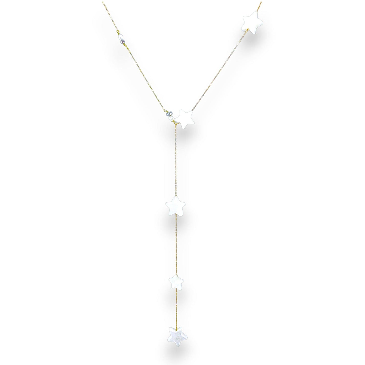 18K GOLD STAR SHELL DROP NECKLACE
