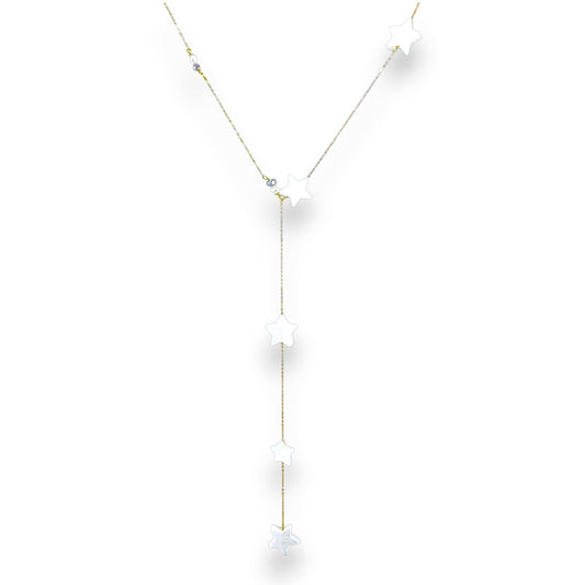 18K GOLD STAR SHELL DROP NECKLACE