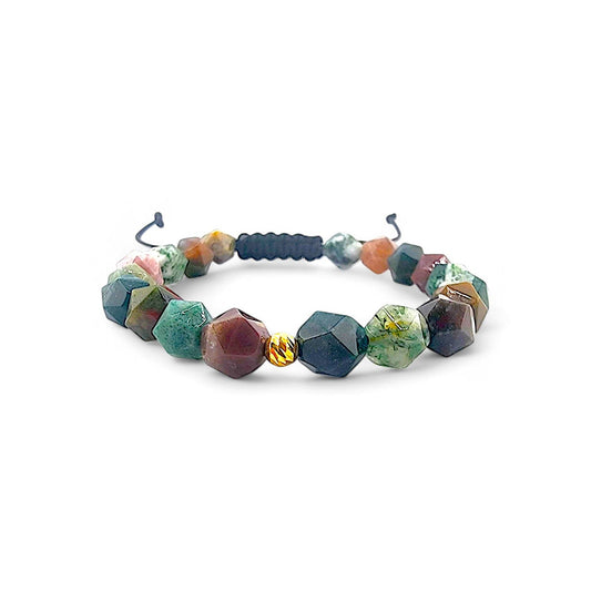18K GOLD TOURMALINE 8MM FACETED BEADS BRACELET