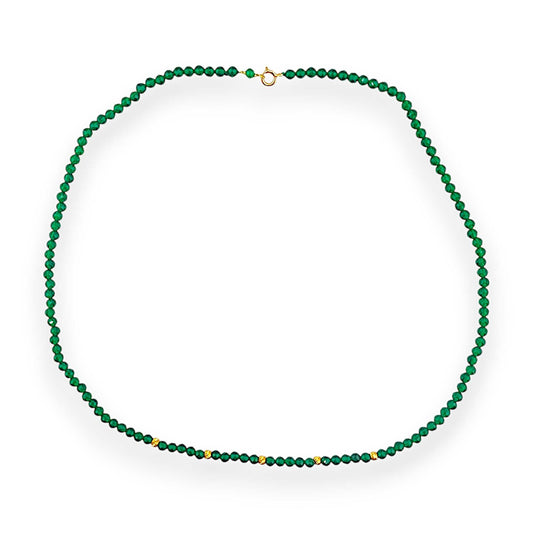 18K GOLD GREEN CUBIC CHOKER